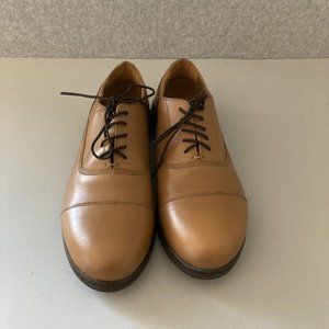 Carets Oxford Dress Shoes Mens 7 FER Cap Toe Honey Full Grain Leather